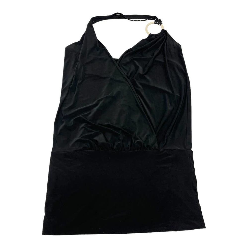 Hollywood Sleeveless Halter Top Size L, Black